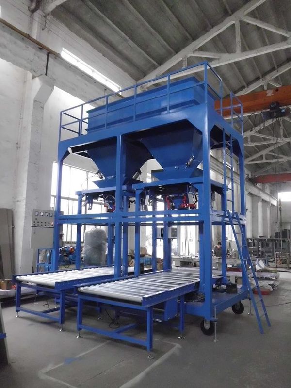 Dual Line FIBC Bulk Bag Filling Machine , Jumbo Bag Bagging Scale