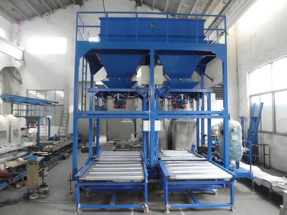 Dual Line FIBC Bulk Bag Filling Machine , Jumbo Bag Bagging Scale