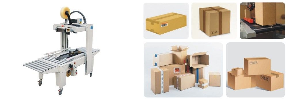 High Effective Carton Packing Machine , Carton Sealing Equipment Easy Size Changeovers