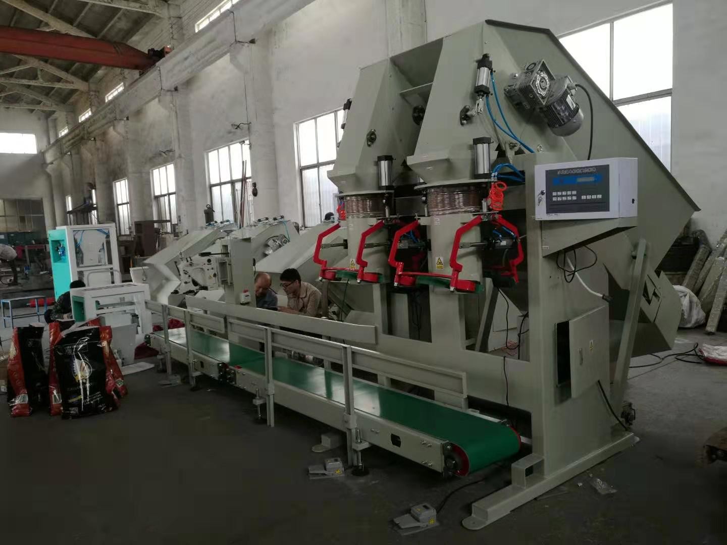 Dual Bagging Dual Spout Charcoal Bagging Machine;Automatic bag filling machine